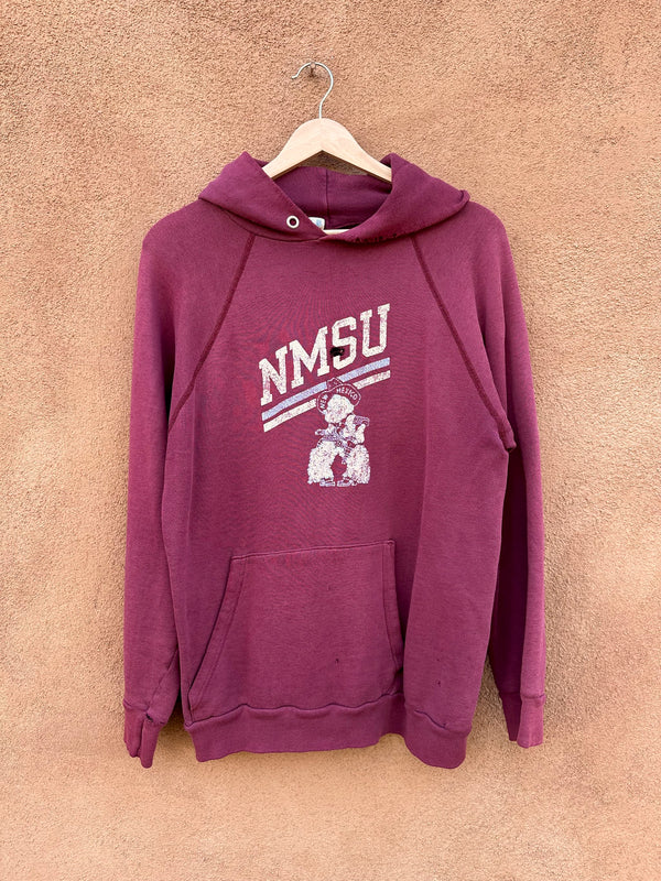 Early 1980's NMSU Hooded Sweatshirt by Champion - as is