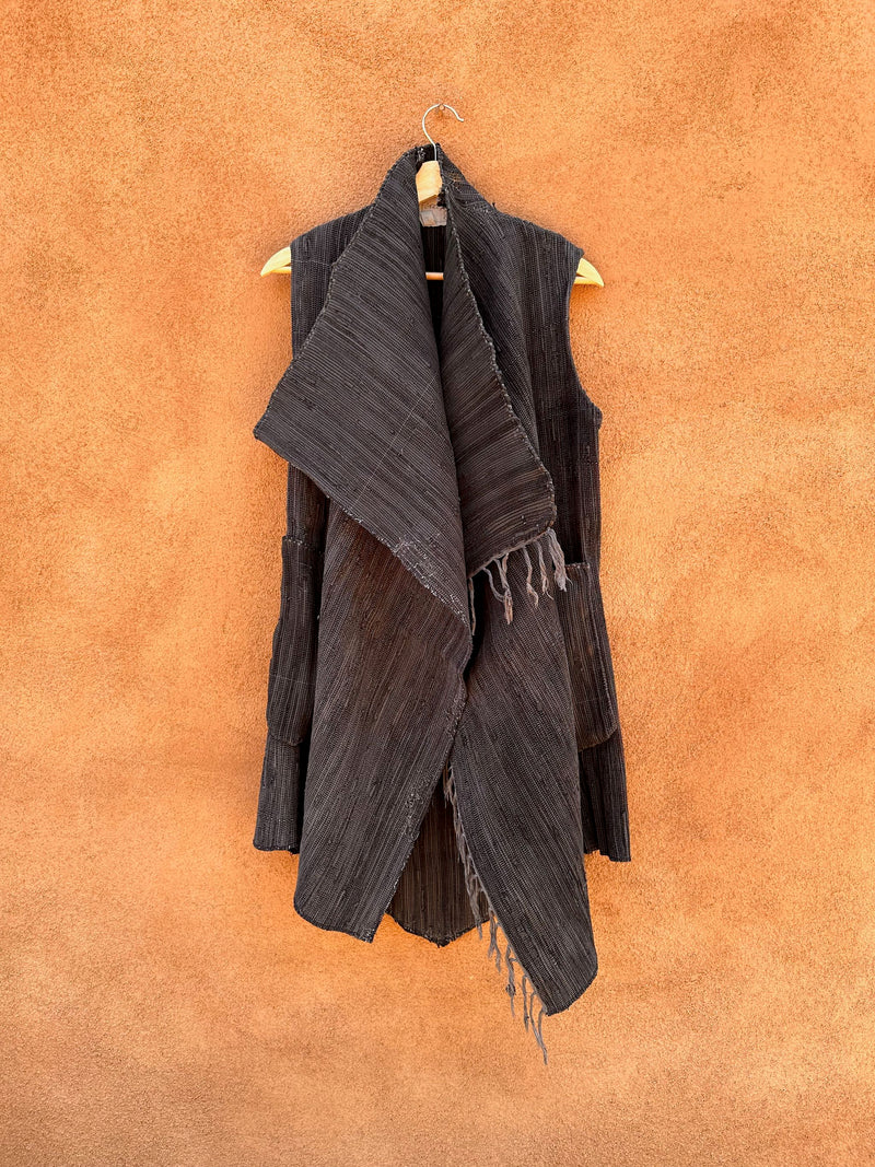 Greg Lauren Woven Leather Nomad Vest, Made in Los Angelas, California