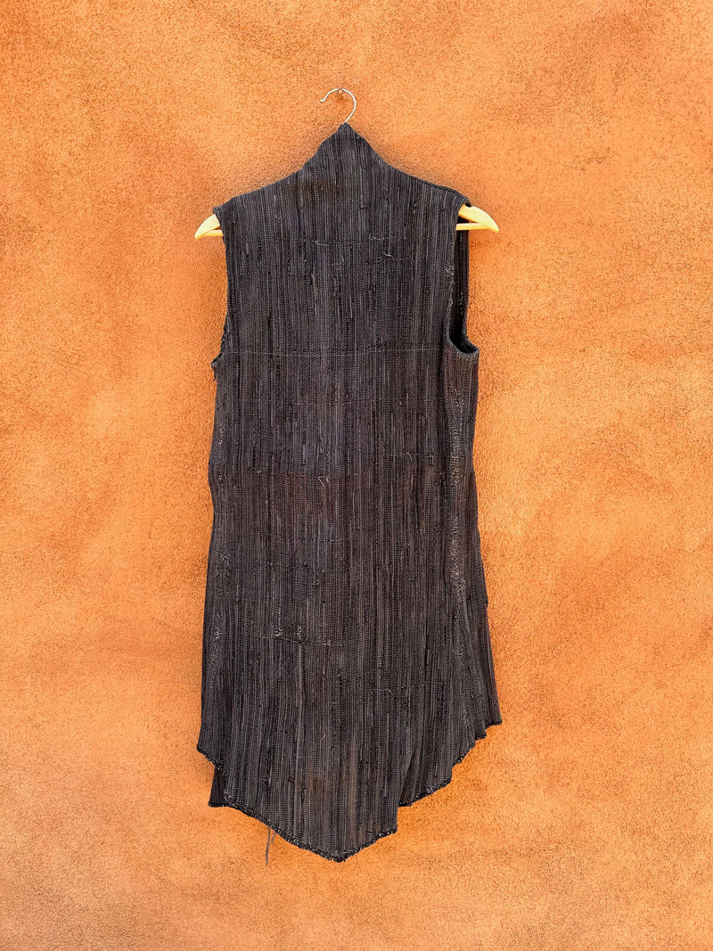 Greg Lauren Woven Leather Nomad Vest, Made in Los Angelas, California