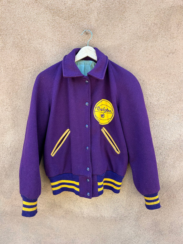 Purple Letterman Jacket