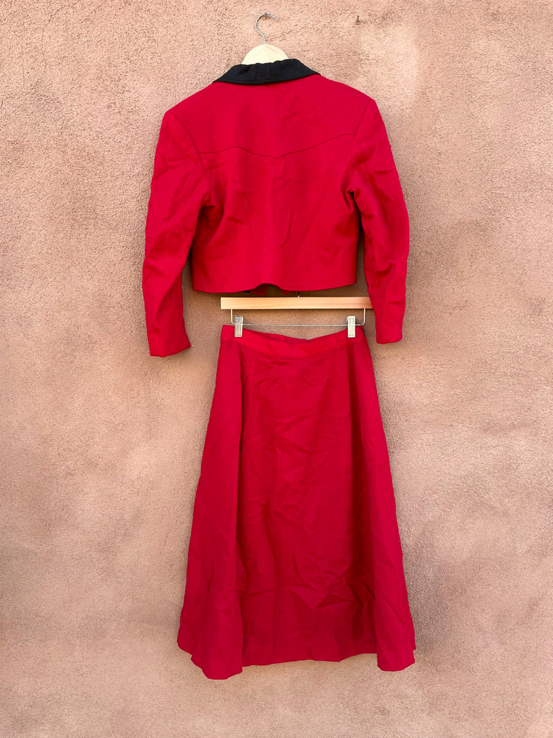 Red Pioneer Wear Wool Skirt Suit- Red River Collection