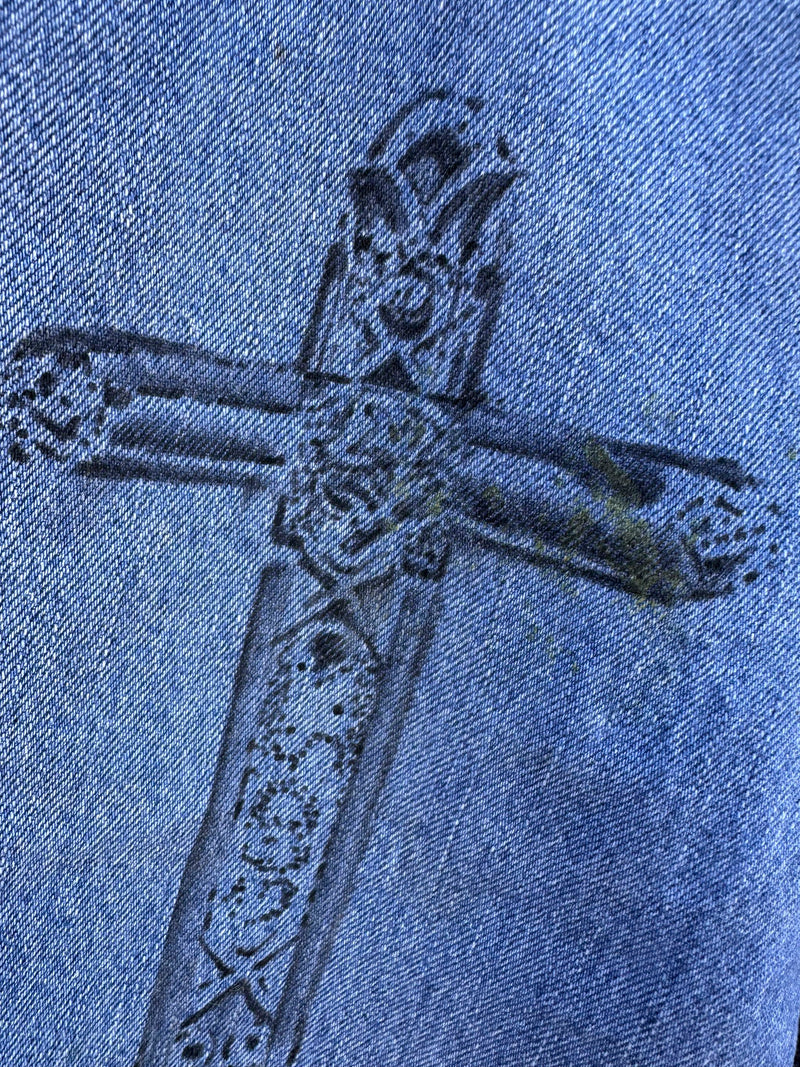 Ave Maria Jeans by Merrideth McDowell - Hand Drawn Levi's 34 x 32