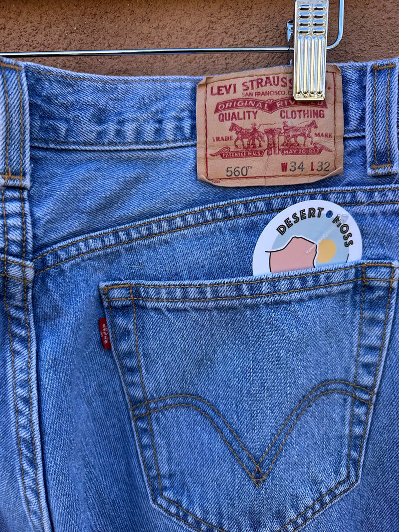 Ave Maria Jeans by Merrideth McDowell - Hand Drawn Levi's 34 x 32