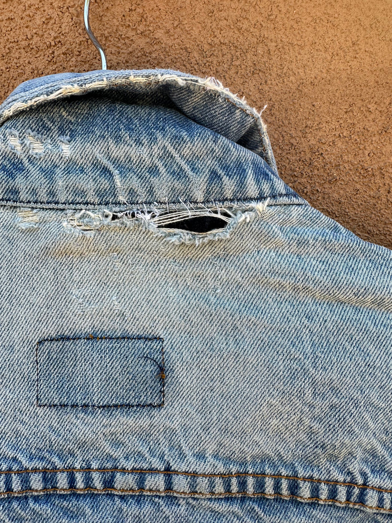 Light Wash with Wear Levi's Type III Trucker Jacket- Early 80's