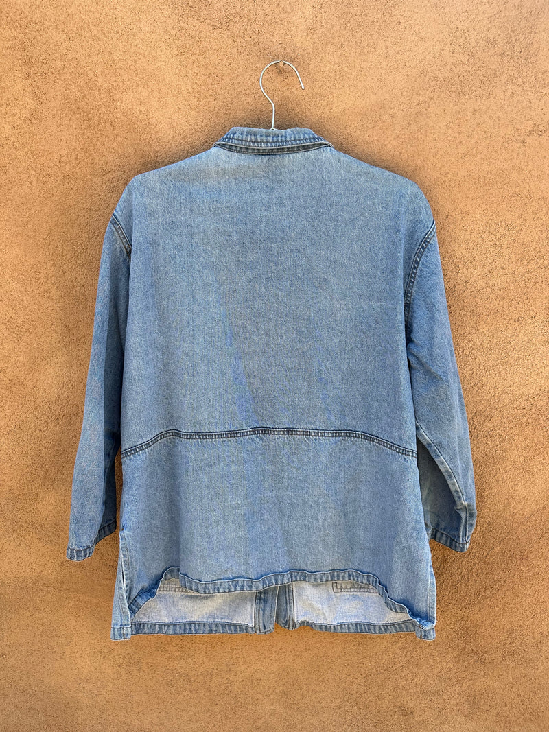 CMC Denim Jacket with Unique Ribbing