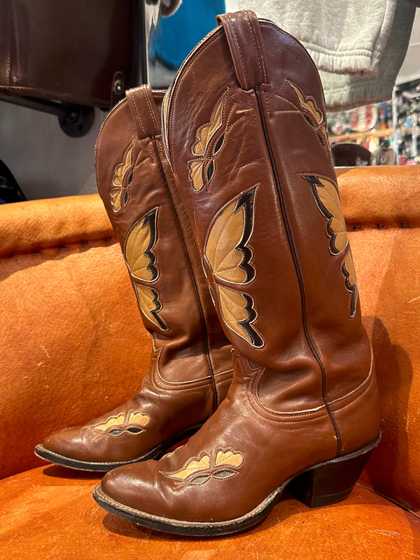 1970's Tony Lama Butterfly Boots 7.5C