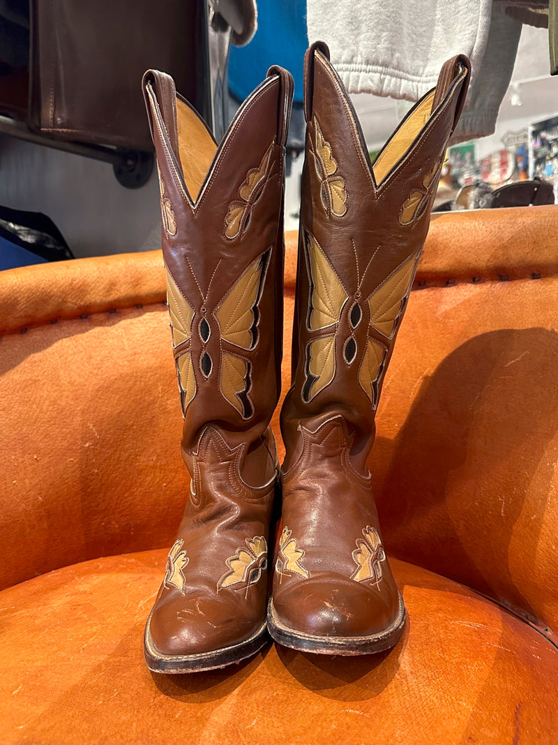 1970's Tony Lama Butterfly Boots 7.5C