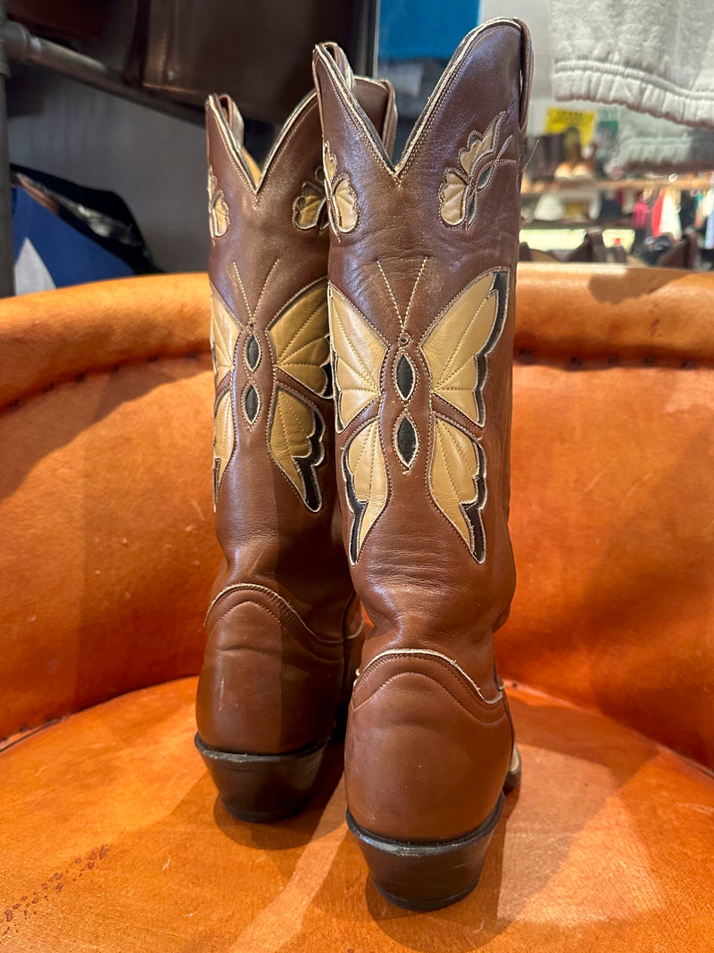 1970's Tony Lama Butterfly Boots 7.5C