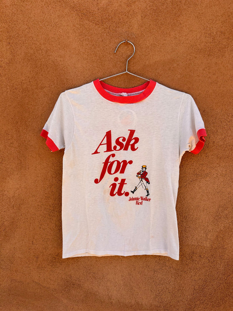 70's Turn to Red Johnnie Walker Red Ringer T-shirt