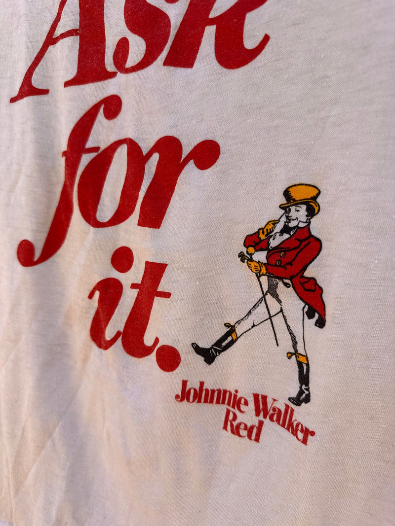 70's Turn to Red Johnnie Walker Red Ringer T-shirt