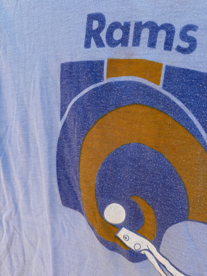 1970's X-Large Los Angelas Rams Ringer T-shirt