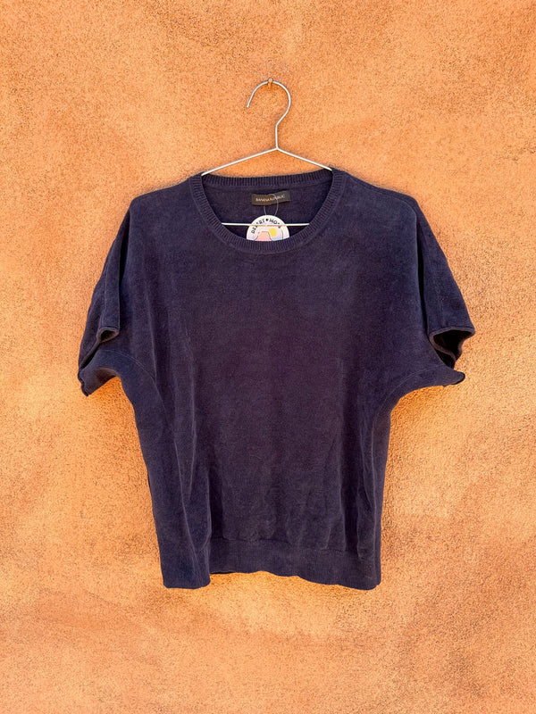 Navy Banana Republic Terrycloth Top