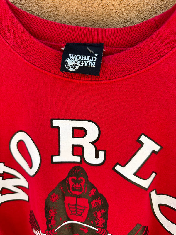 Red World Gym Sweatshirt