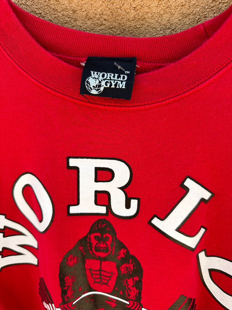 Red World Gym Sweatshirt