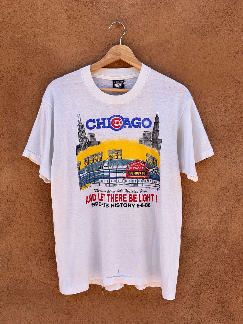 Chicago Cubs "Let There Be Light" 8-8-88 T-shirt