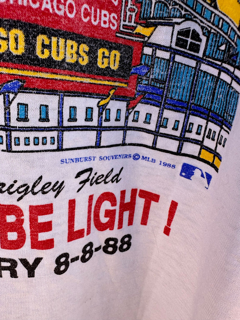 Chicago Cubs "Let There Be Light" 8-8-88 T-shirt