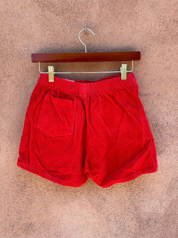 Red Corduroy 80's Shorts by Safari Outfitters, Albuquerque, NM