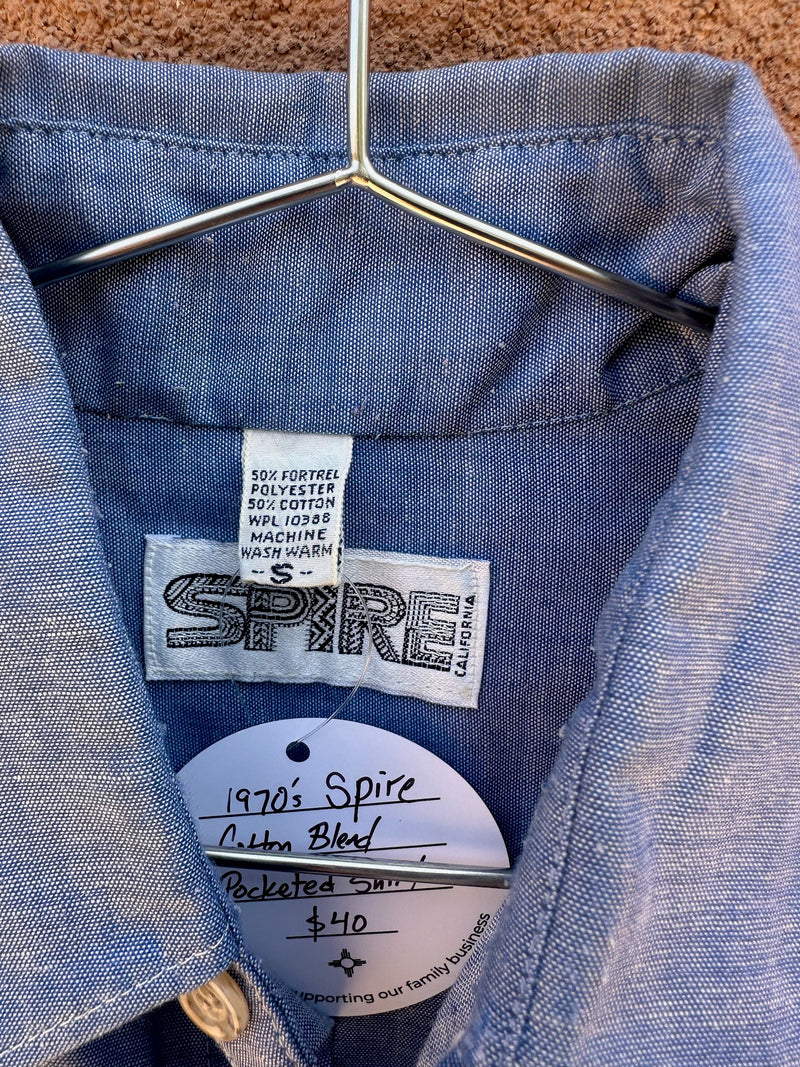 1970's Spire Cotton Blend Pocketed Shirt