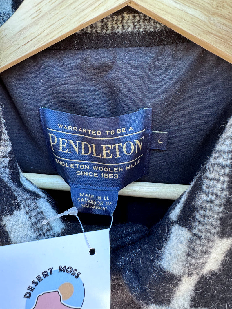 Geometric Black and White Pendleton Jacket - Large