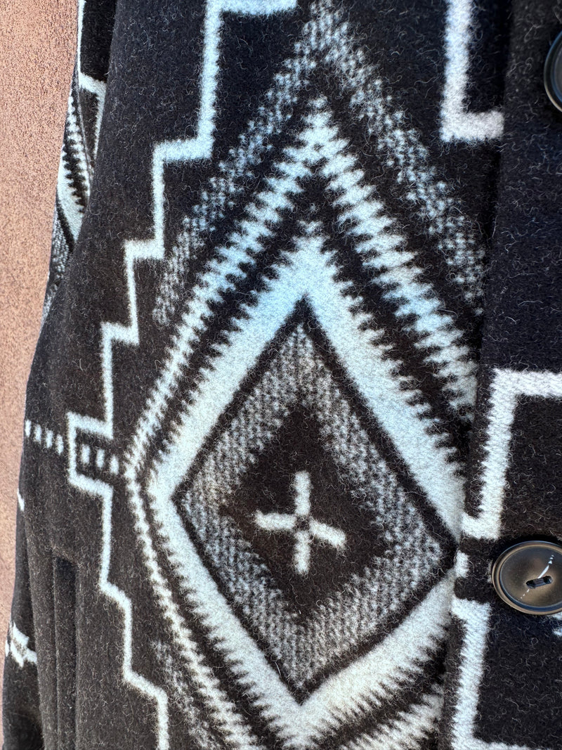 Geometric Black and White Pendleton Jacket - Large