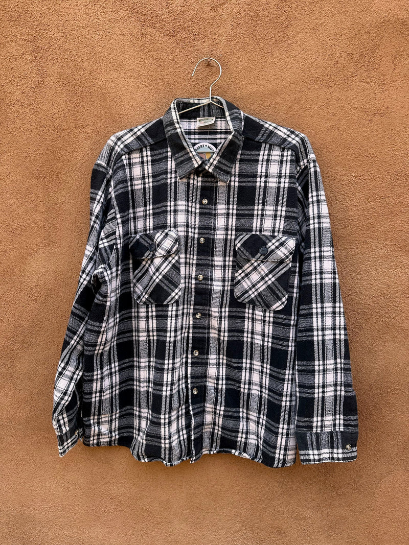 Five Brothers Black & White Plaid Flannel - XL