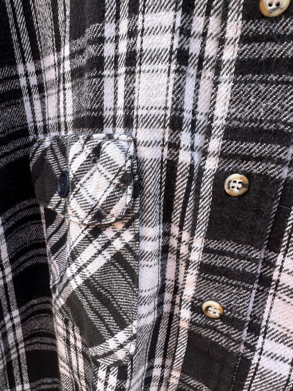 Five Brothers Black & White Plaid Flannel - XL