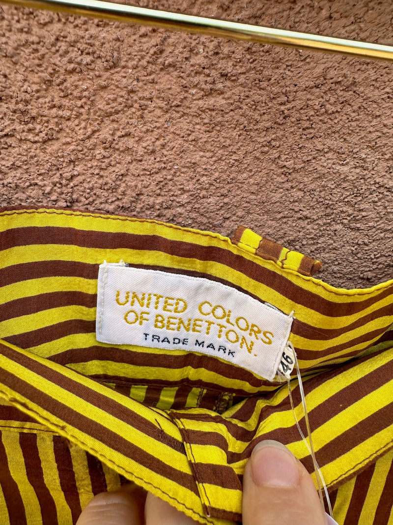 United Colors of Benetton Striped Silk Shorts