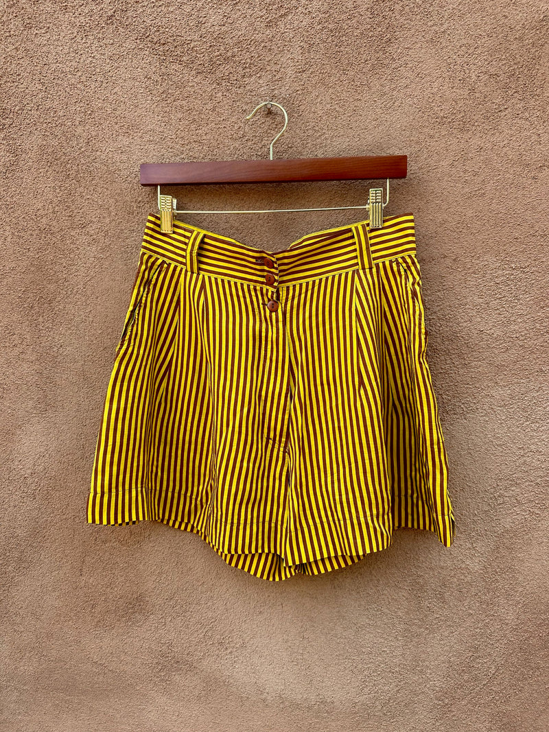 United Colors of Benetton Striped Silk Shorts