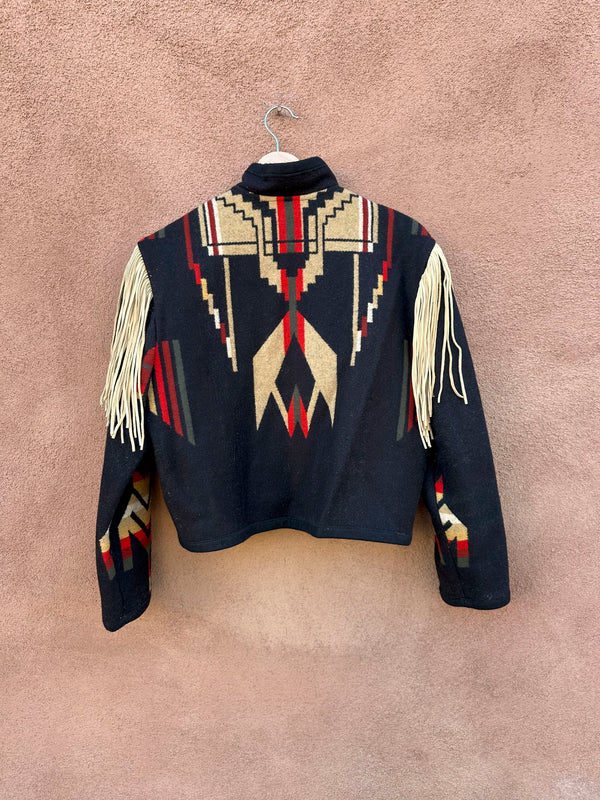 Cropped Native Jackets Pendleton Wool & Fringe Jacket