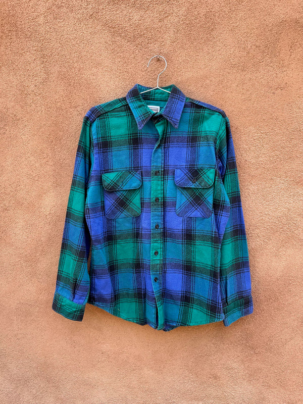 Green & Indigo Five Brothers Flannel - as is