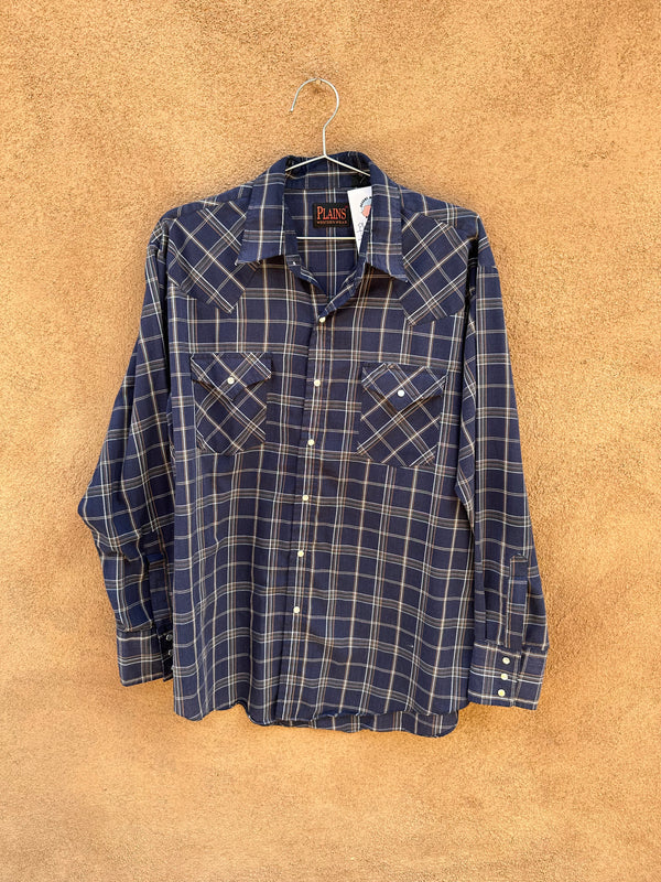 Plains Navy and Earthtone Western Shirt