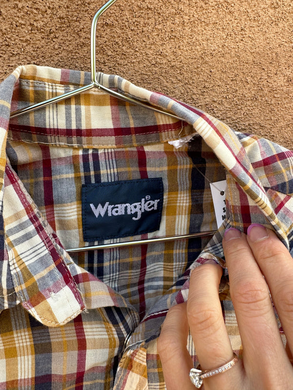 Earthtone and Blue Plaid Wrangler Shirt