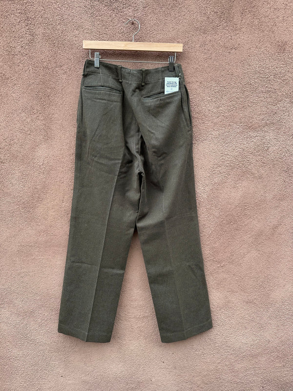 WWII Era Army Green Wool Pants -Waist: 30