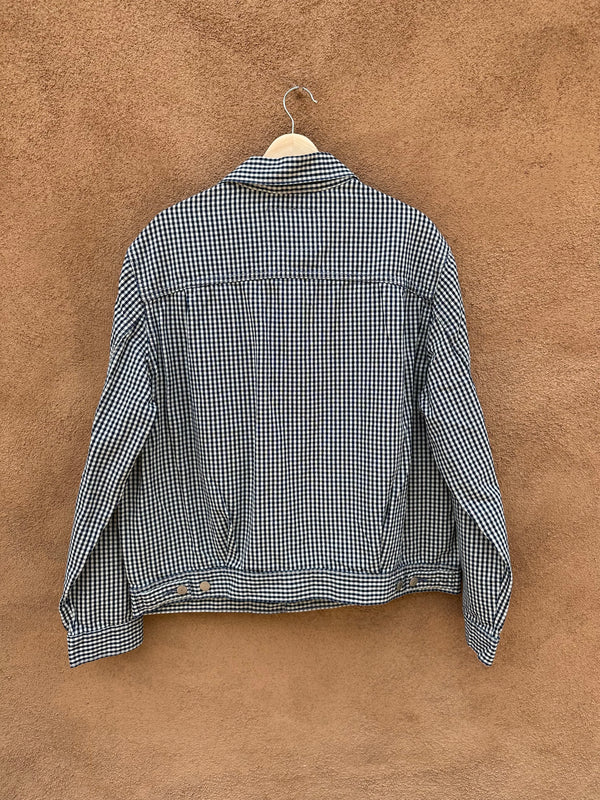 Navy/White Checkered Levi's Big E Premium Trucker Jacket