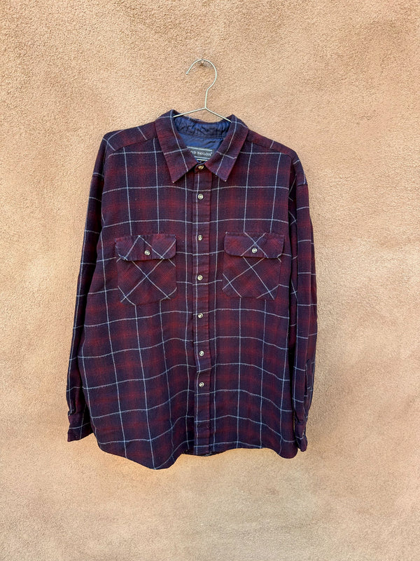 Maroon David Taylor Plaid XL Flannel - as is