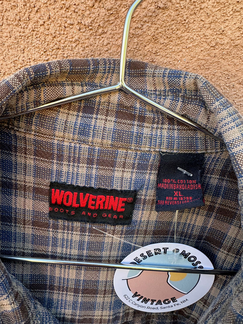 Wolverine Plaid Shirt XL - 100% Cotton