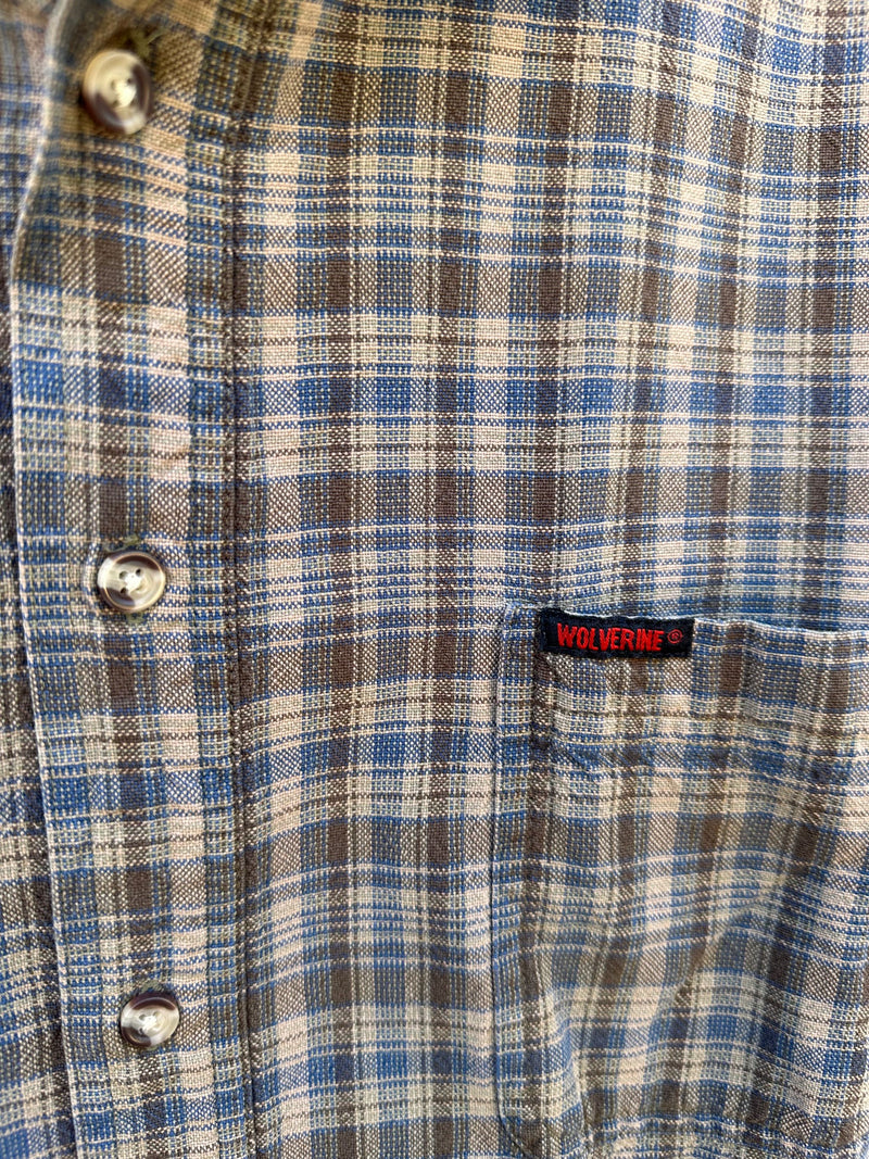 Wolverine Plaid Shirt XL - 100% Cotton