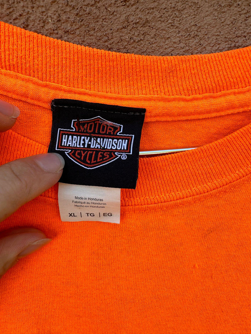 Harley Davidson Orange Long Sleeve 2015/2017 T-shirt