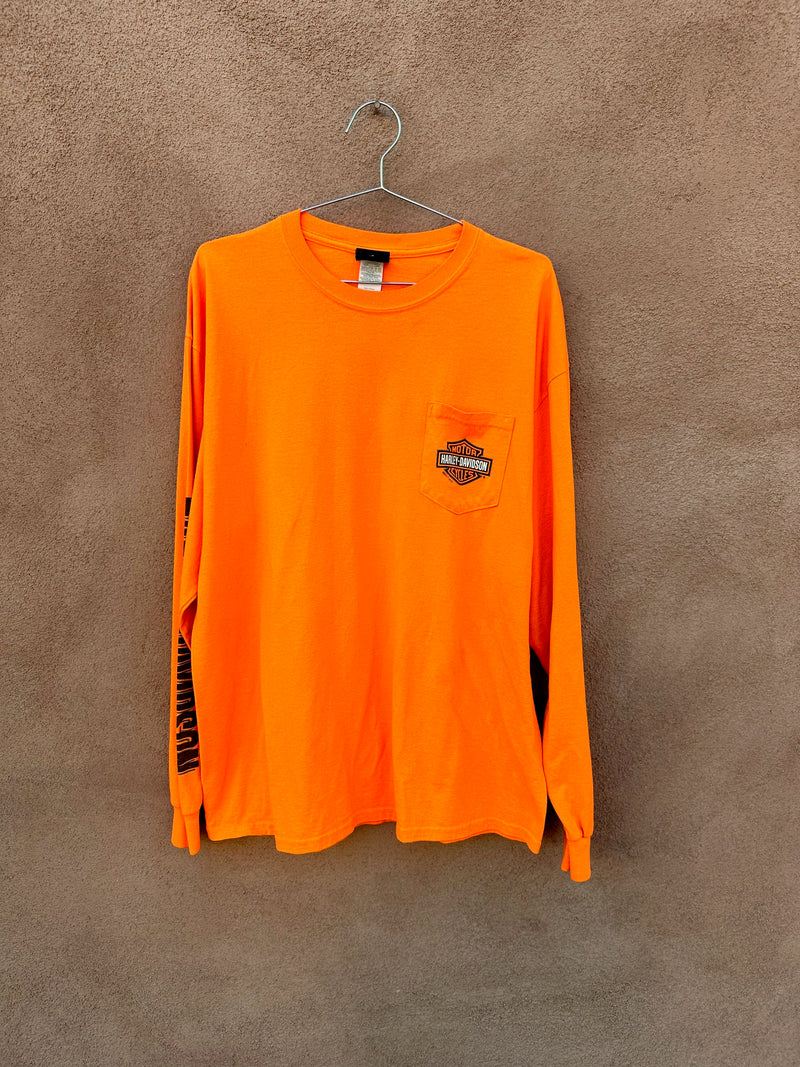 Harley Davidson Orange Long Sleeve 2015/2017 T-shirt