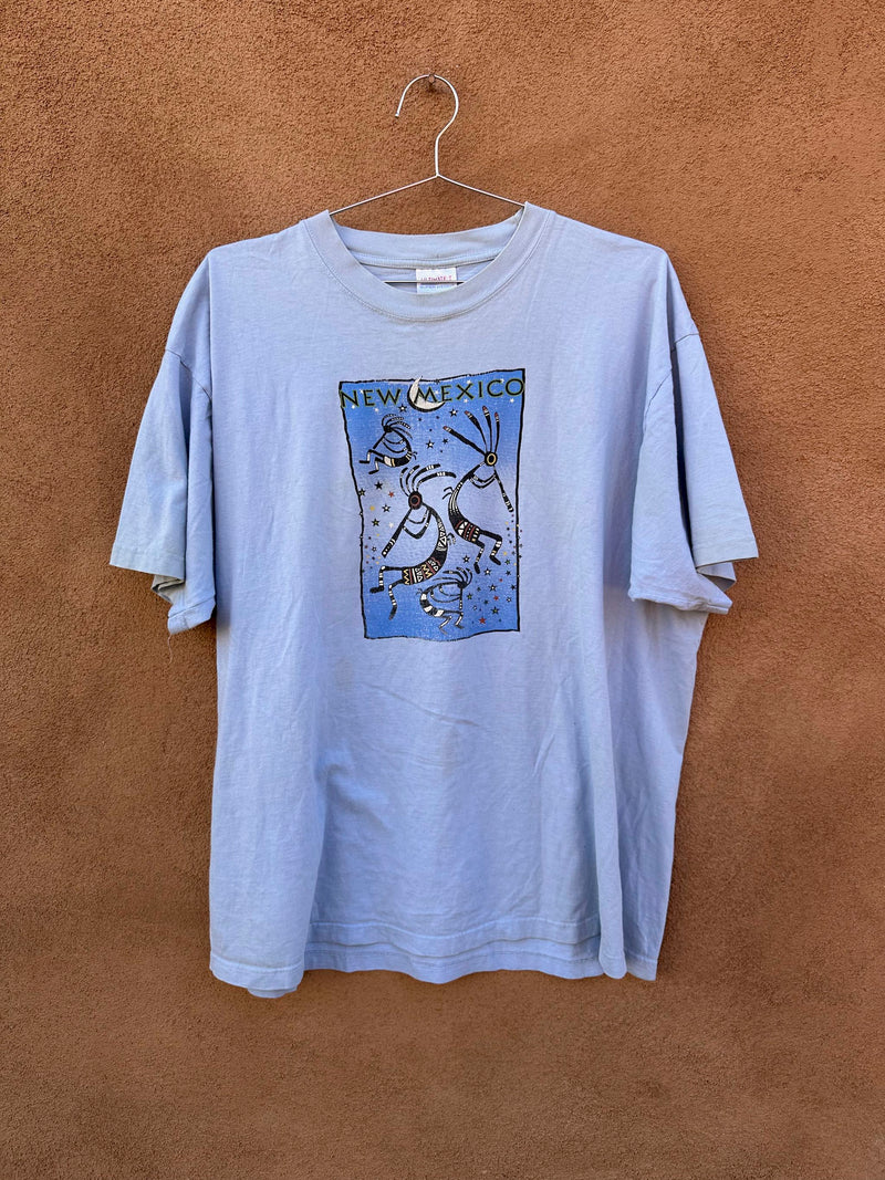 Baby Blue New Mexico Kokopelli T-shirt