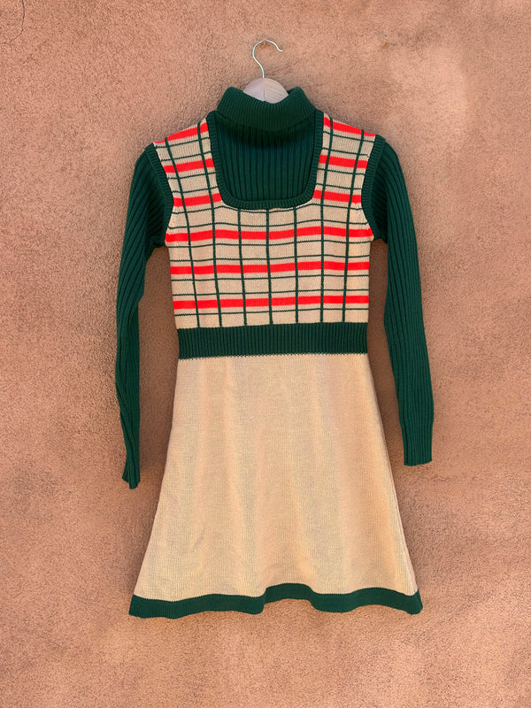 1960's Turtleneck Knit Dress