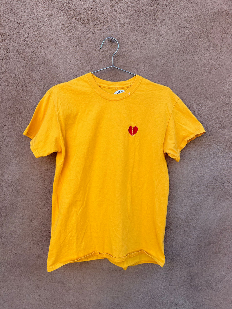 Yellow Heartbreak Embroidered T-shirt