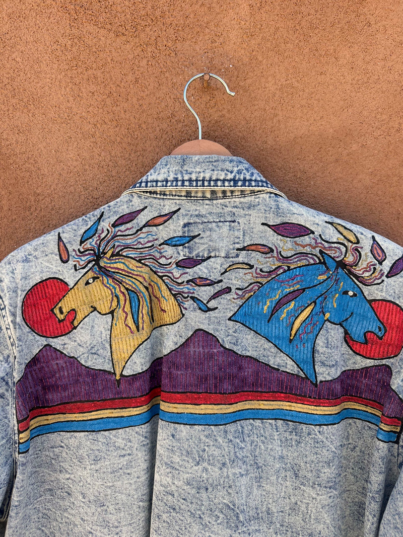 Sundance Hand-Painted Horse Denim Jacket