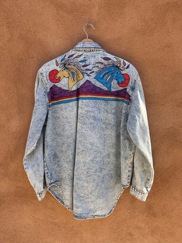 Sundance Hand-Painted Horse Denim Jacket