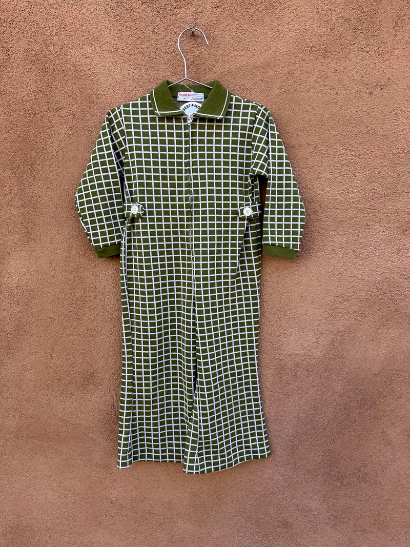 Health-tex 1960's Kid's Windowpane Jumpsuit