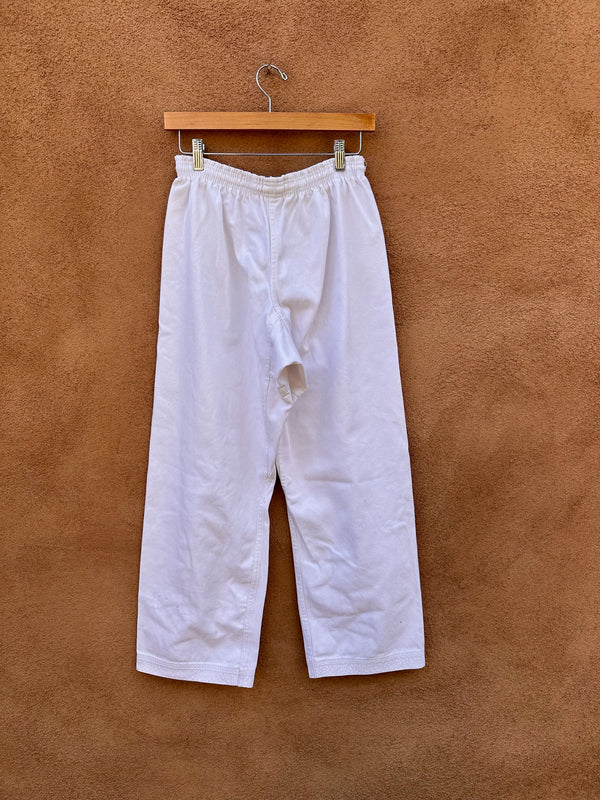 White Cotton Karate Pants