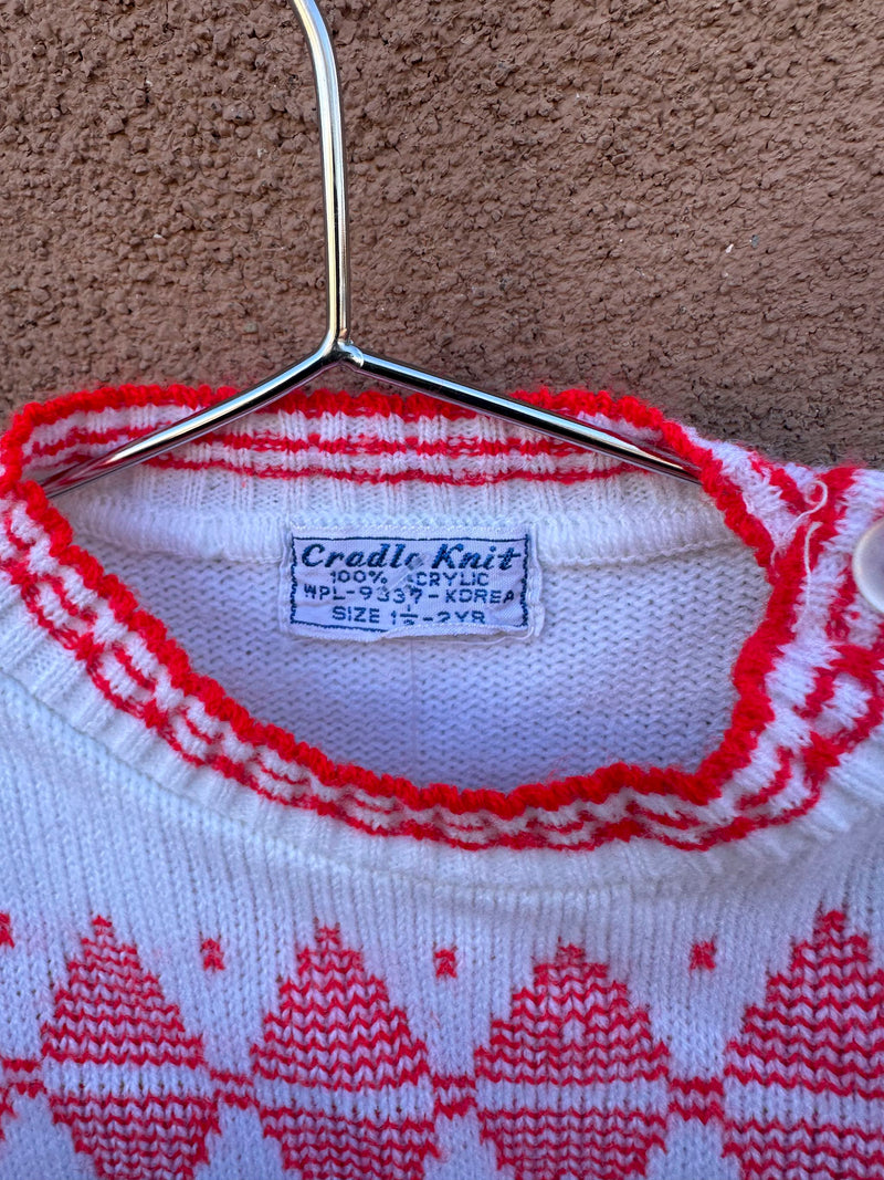 1950's Cradle Knit Short Sleeve Sweater