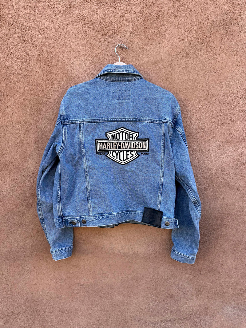 Harley Davidson Denim Jacket with Black Patch