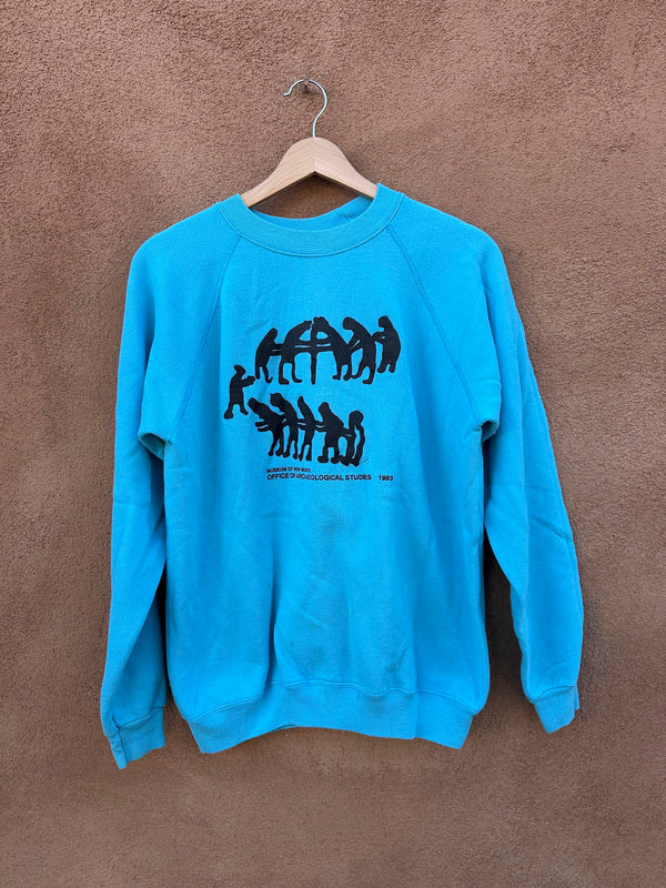 1993 Museum of New Mexico Archaeological Studies Sweatshirt - as is