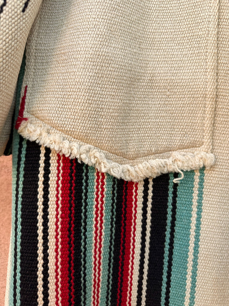 1940's Ganscraft (label removed) Chimayo Wool Hand Loomed Jacket